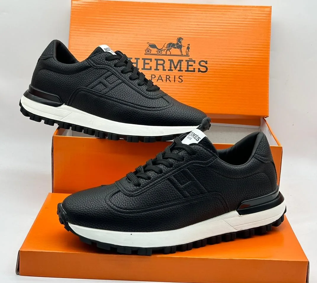 Chaussure Sneaker cuir Hermes Noir